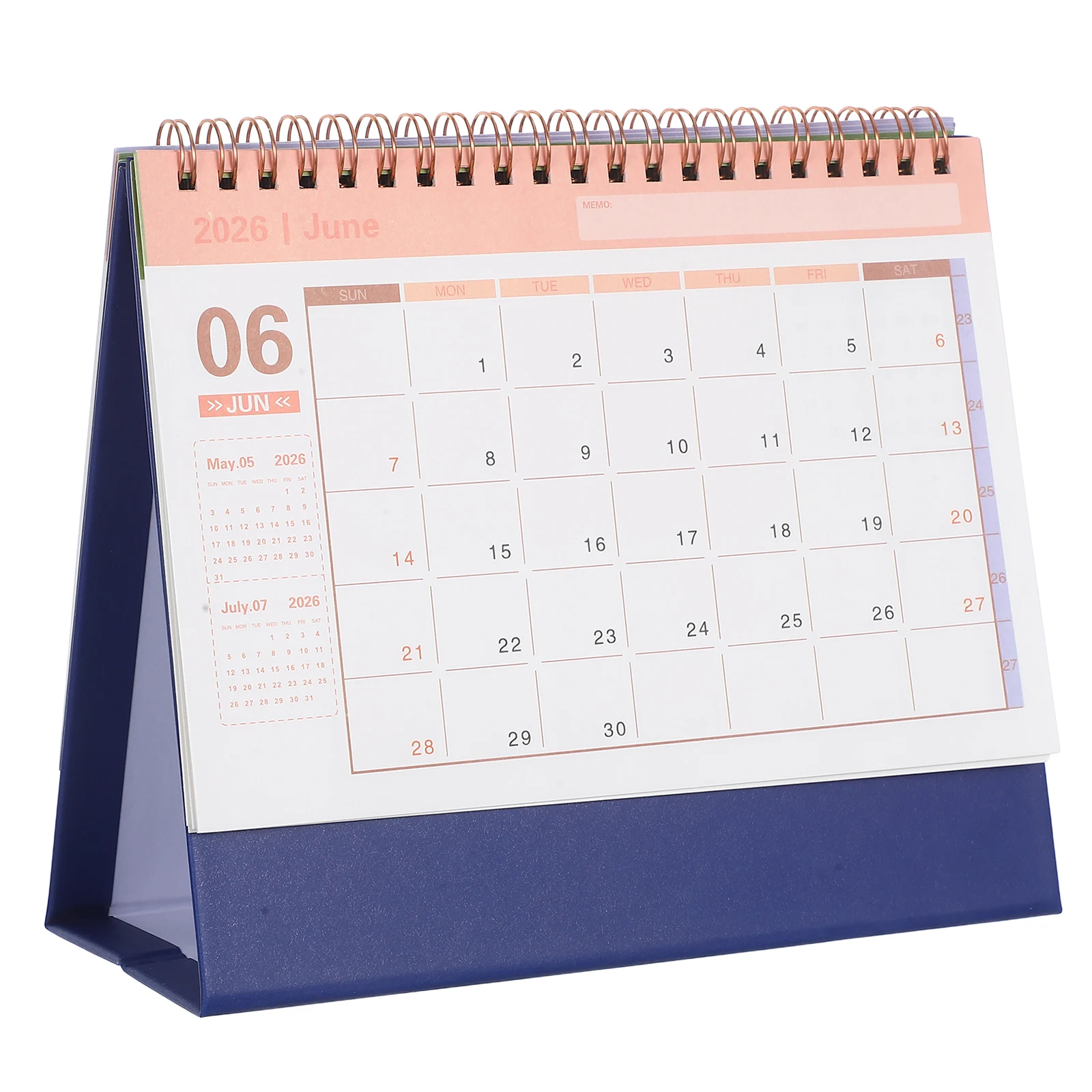 

2026 Desk Calendar 2025 2026 18 Month Standing Compact Small Desktop Calendar Thick Paper Foldable Modern for Gift