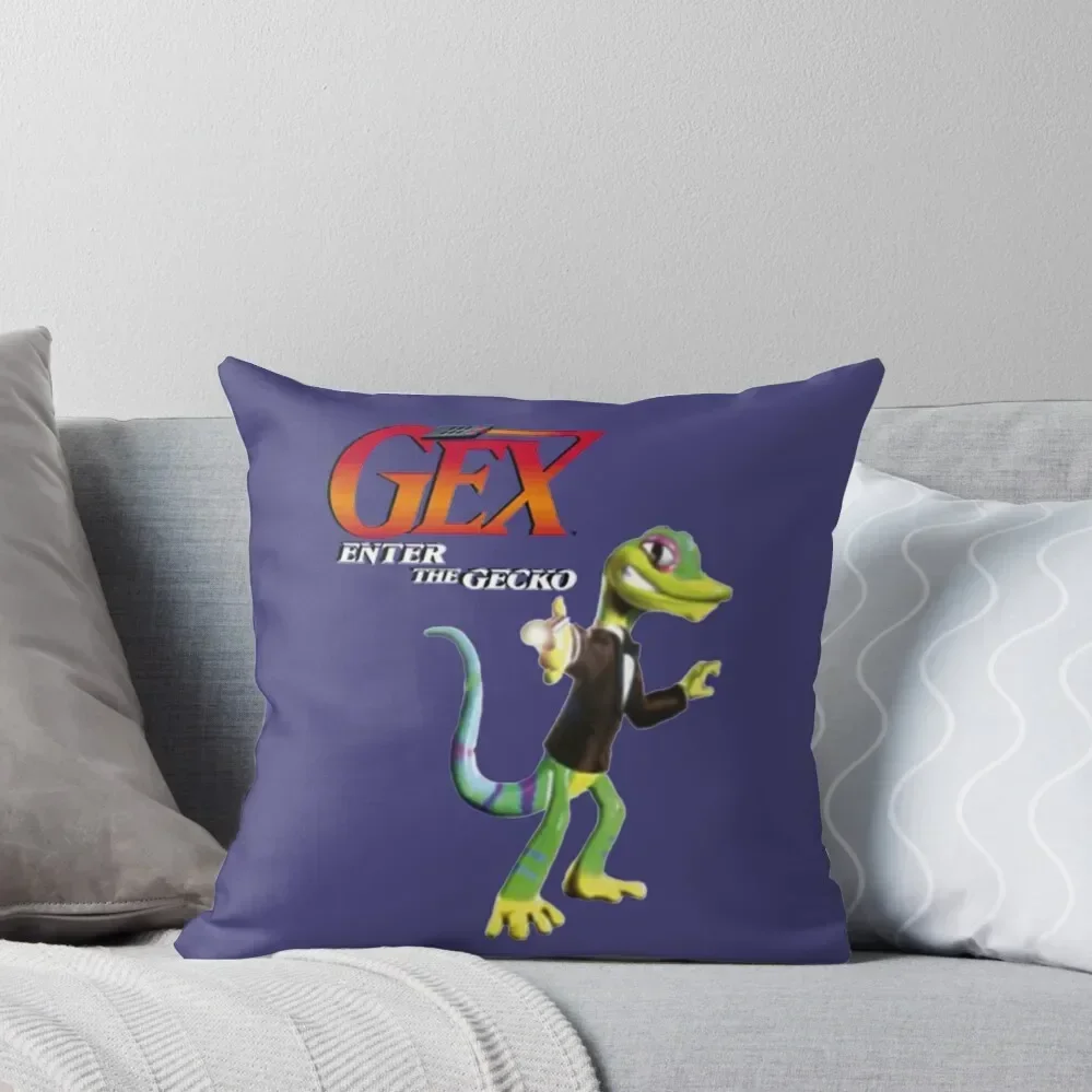 

Gex: Enter The Gecko Throw Pillow Decorative Cushions luxury decor Cushion Cover Set Marble Cushion Cover pillow