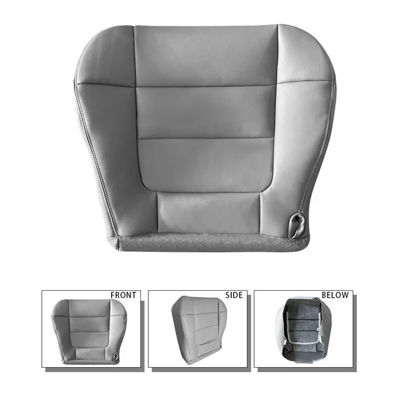 1 قطعة غطاء مقعد جلدي سفلي من جانب السائق بيج لسيارة Ford F-150 2001-2003 جانب السائق ، ملحقات السيارة الداخلية #4