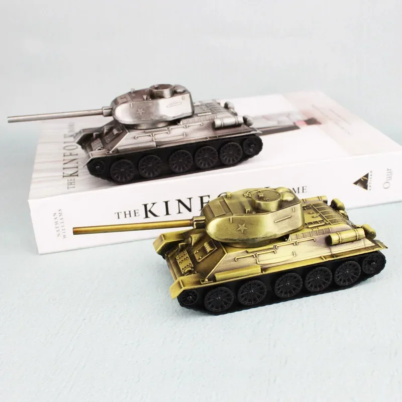 2024 Military T34 Model Tank Creative Classic World War Metal Army Battle Tyle Panzer Diminutive Ornament Gifts For Boy Children