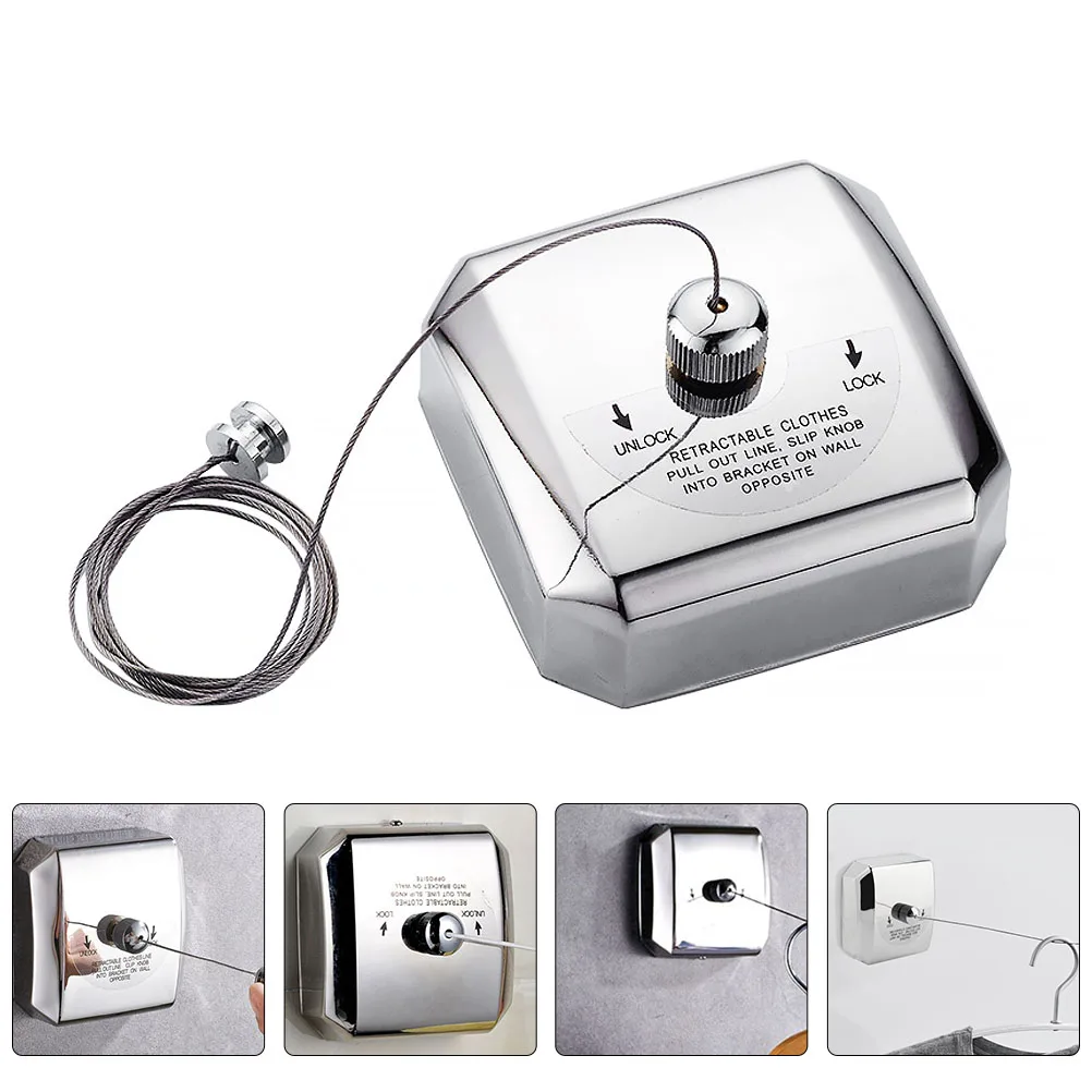 

Portable Retractable Clothesline Telescopic Clothes Hanging Rope for Hotel Indoor Outdoor Laundry Room Clothing Rope