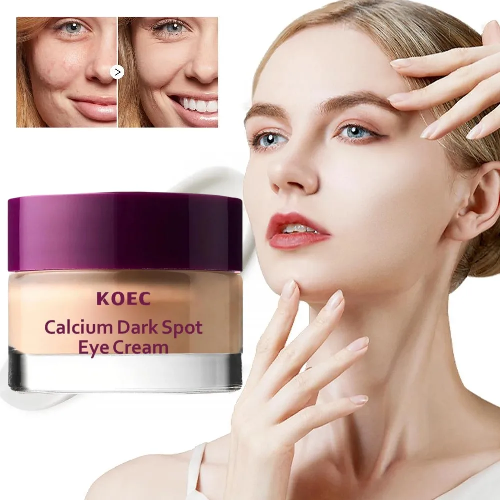Crema Contorno de Ojos Coreana con Complejo de Calcio y Cemenrete para Manchas Oscuras, Hidratante y Reparadora con Escualano, Péptidos de Colágeno, Efecto Lifting y Reafirmante