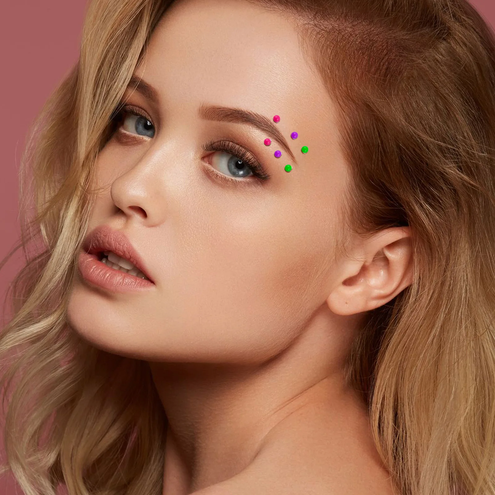 SaYao 10pcs 16G soft flexible eyebrow ring 1.2x8x3mm ball eyebrow rings mixed colors body piercing jewelry