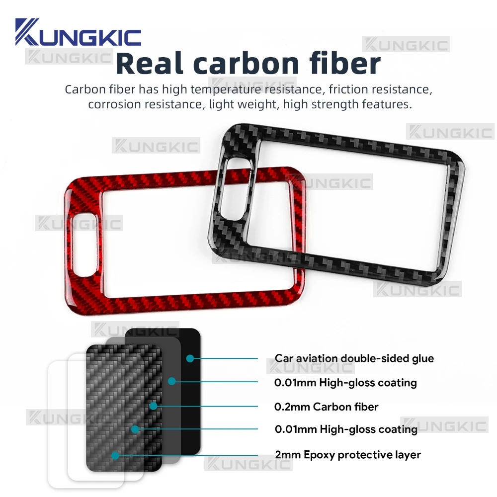 Real Soft Carbon Fiber For Mercedes Benz SLK R170 1996 1997 1998 1999 2000 2001 2002 2003 Passenger Air Vent Frame Trim Sticker view 6