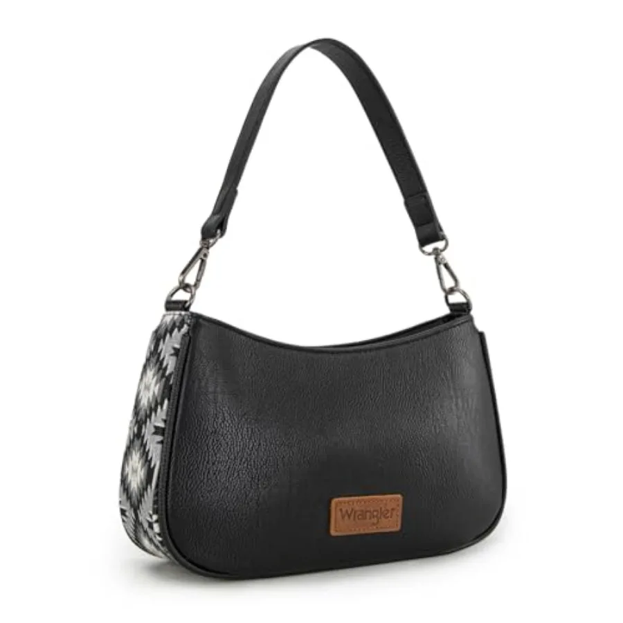 Wrangler Western Shoulder Bag for Women Small Purse Aztec Hobo Bag HandBag with Detachable Strap