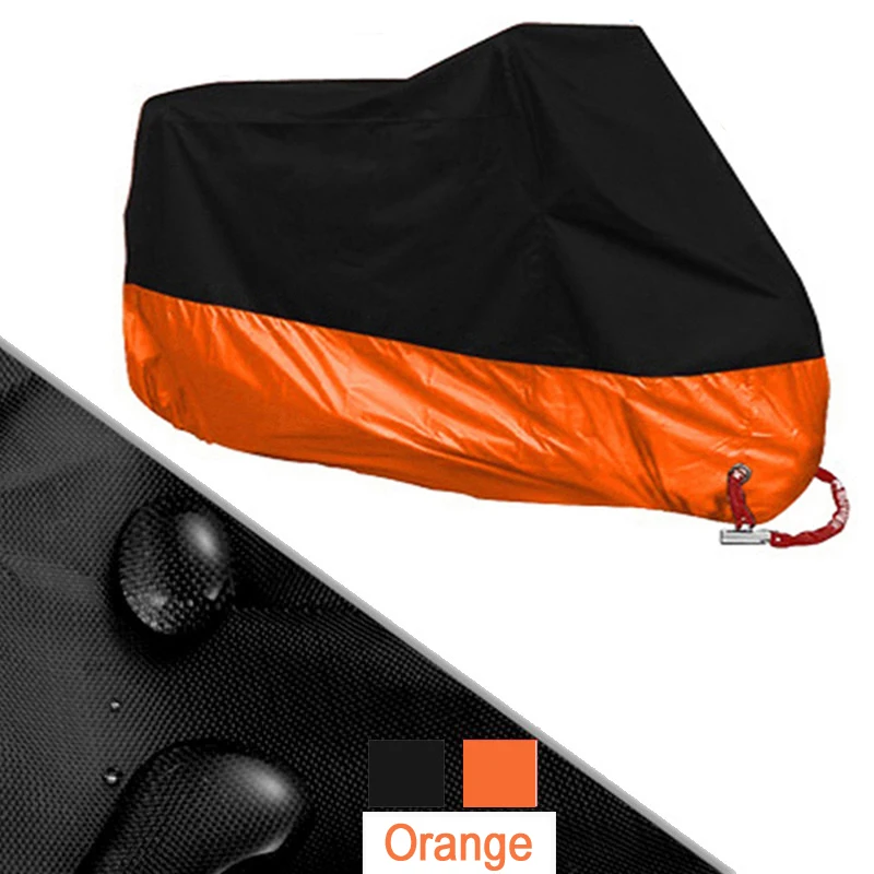 Ganzjahres-Motorradabdeckung, silberfarben, schwarz, Sonne, reflektierend, wasserdicht, staubdicht, UV-Schutz für Moto Scooter M bis 4XL 2025 – Detail 16