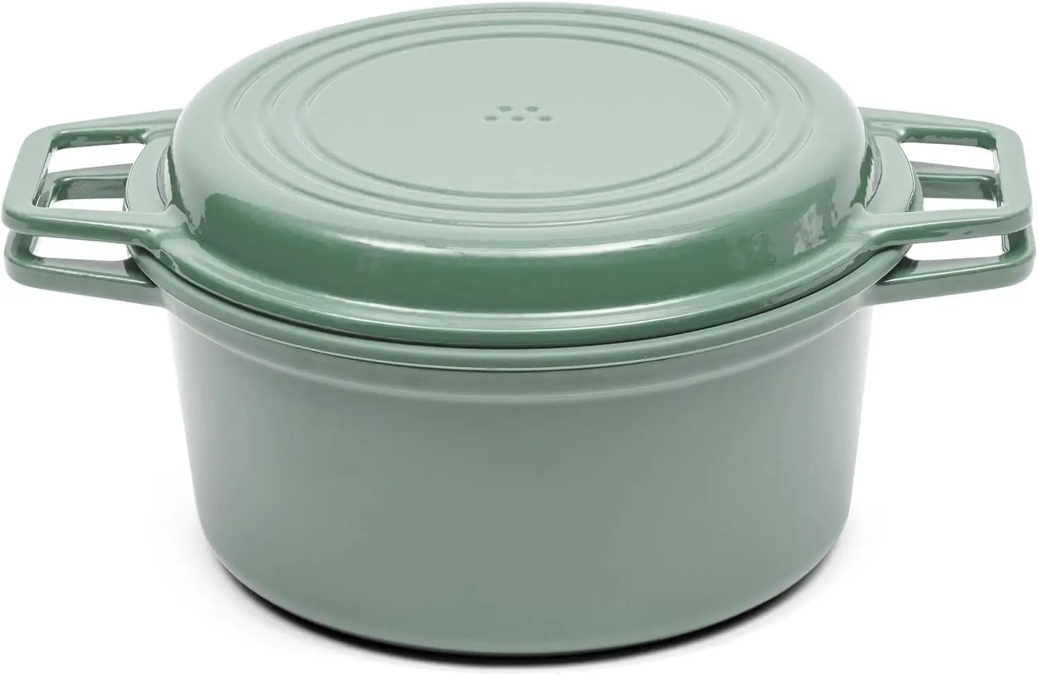 7 QT Enameled Cast Iron Dutch Oven - Chip-Resistant Enamel Coating - Thick Iron Core For Heat Retention - Large Cooking Surface