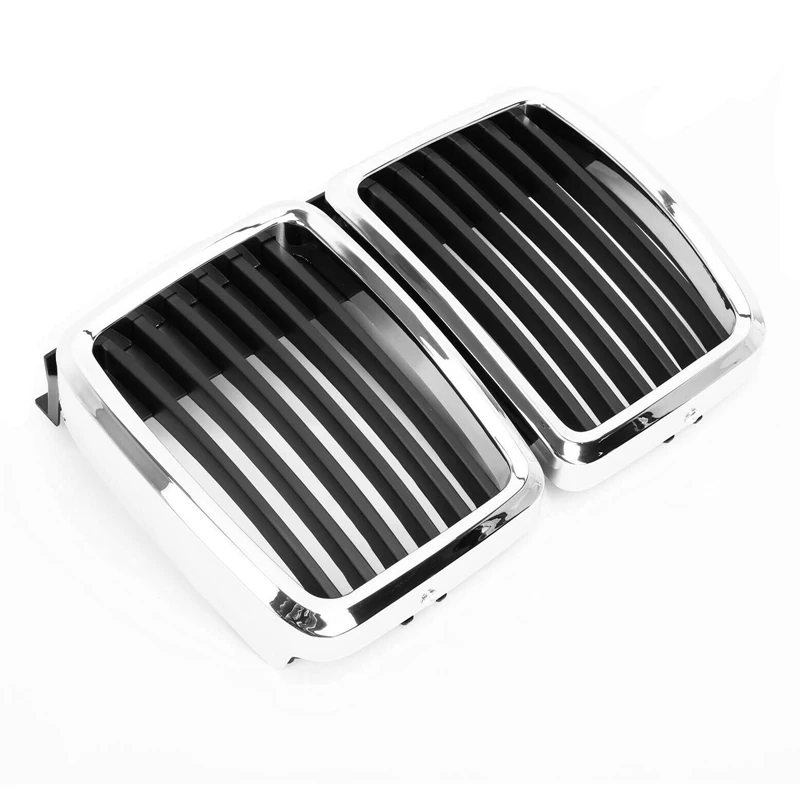 Front Hood Kidney Grille Grill Center Chrom Black For BMW E30 M3 3 Serie 1982-1991