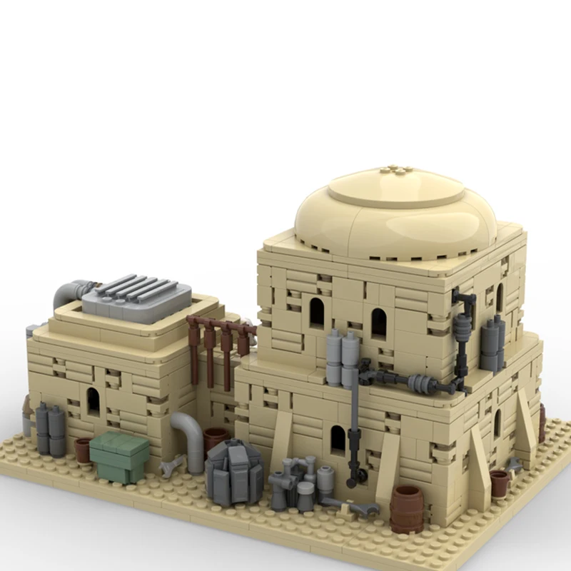 Hot selling creative desert city building blocks model Tatooine Street single-family house set MOC building blocks toy gift