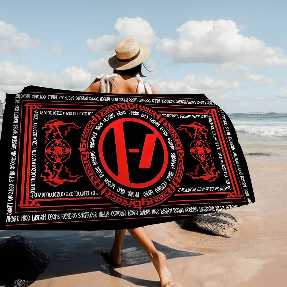 Popular T-Twenty One Pilot Band Big Microfiber Beach Towels Quick Dry Towel Sand Beach Towels Pool Towel for Travel Yoga