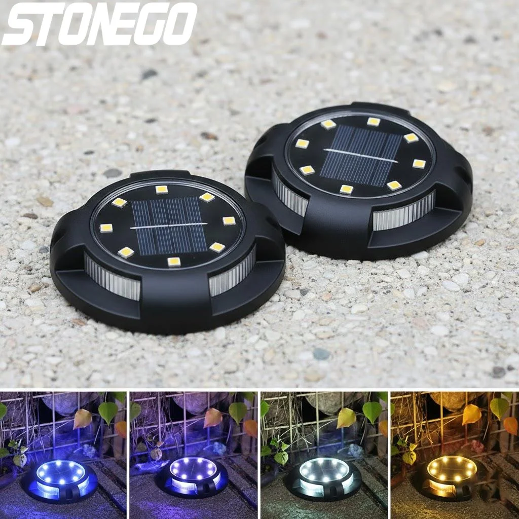 12LED Solar Powered Outdoor Garden Pathway Lights Waterproof Landscape Lighting Lawn Yard Decor