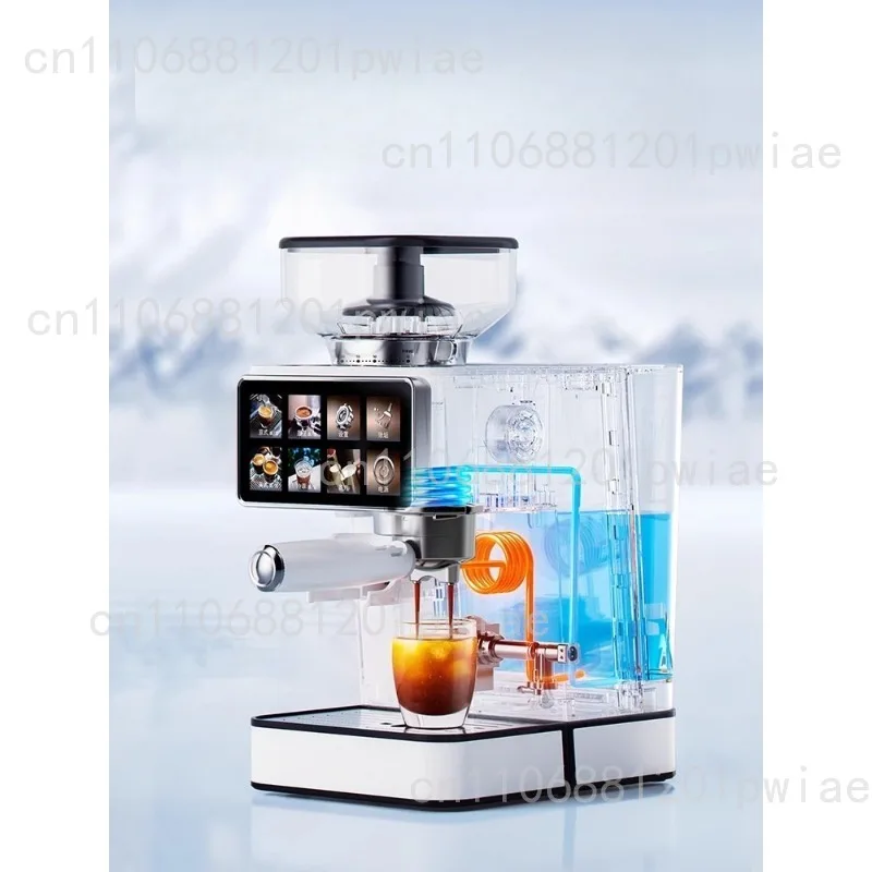 

Шлифовальная интегрированная горячая и холодная полуавтоматическая офисная маленькая кофемашина с двойным экстрактом