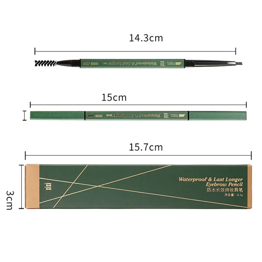 Strumento per il trucco cosmetico da donna impermeabile con pennello Matita per sopracciglia fine nera Potenziatori per sopracciglia Penna per sopracciglia Matita per eyeliner