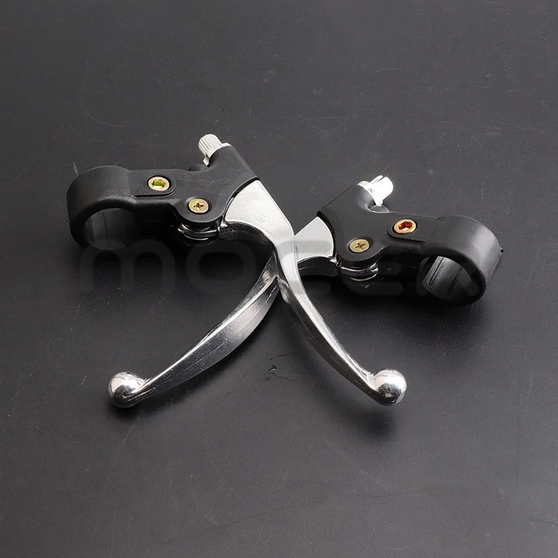 Alloy 22mm Right Dual Twin Left Handle Brake Levers For 39cc 47cc 49cc Mini Moto Pocket Dirt Bike Accessories