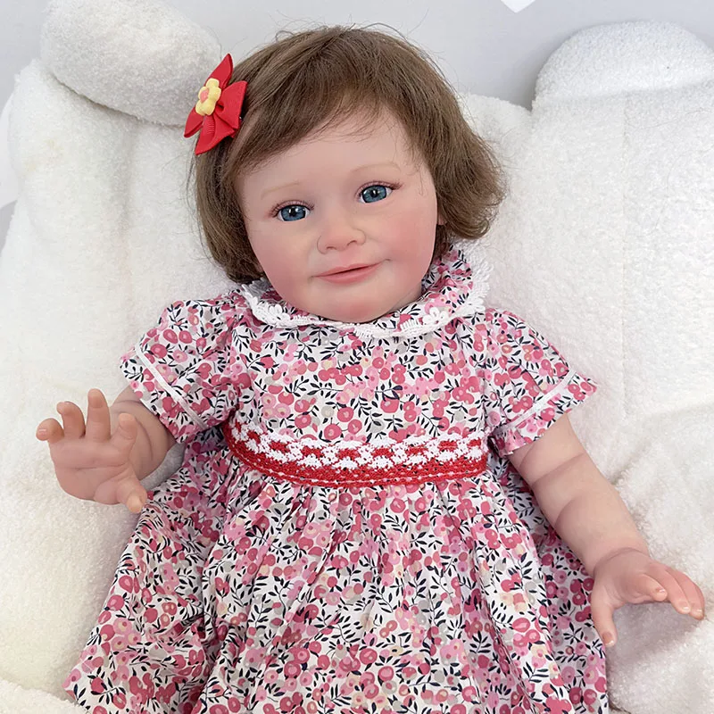 60cm Reborn Dolls Zoe Soft Siliconen Reborn Handmade with Genesis Paint Visible Veins Multiple Layers Art Doll for Kids Gifts