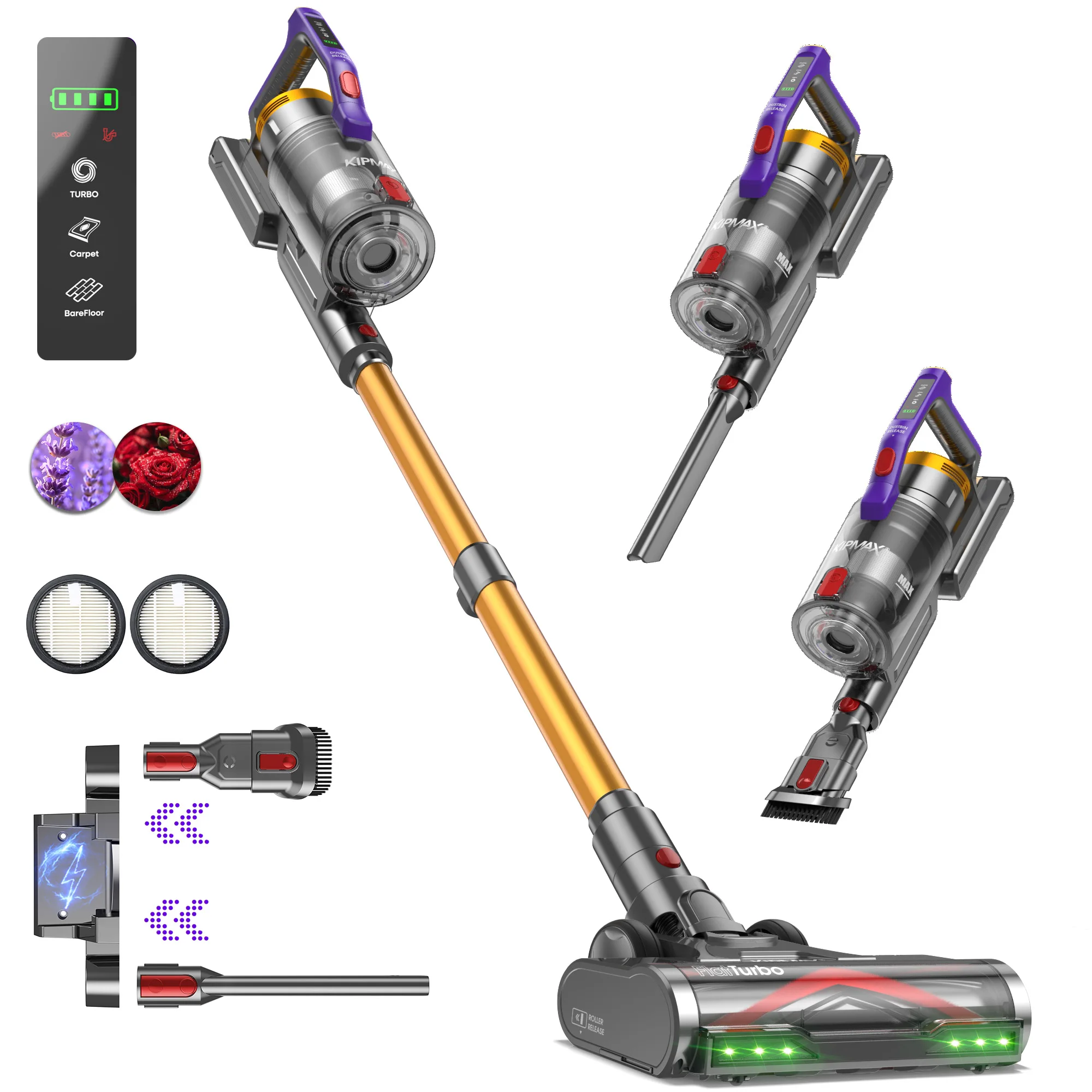 X20 Cordless Vacuum Cleaner 50KPa 550W Handheld Stick Vacuum, 70Min Runtime, Anti-Tangle Brush, with Aroma Design, Powerful Cordless Vacuum Cleaner for Home Clean Carpet Hard Floor Pet Hair