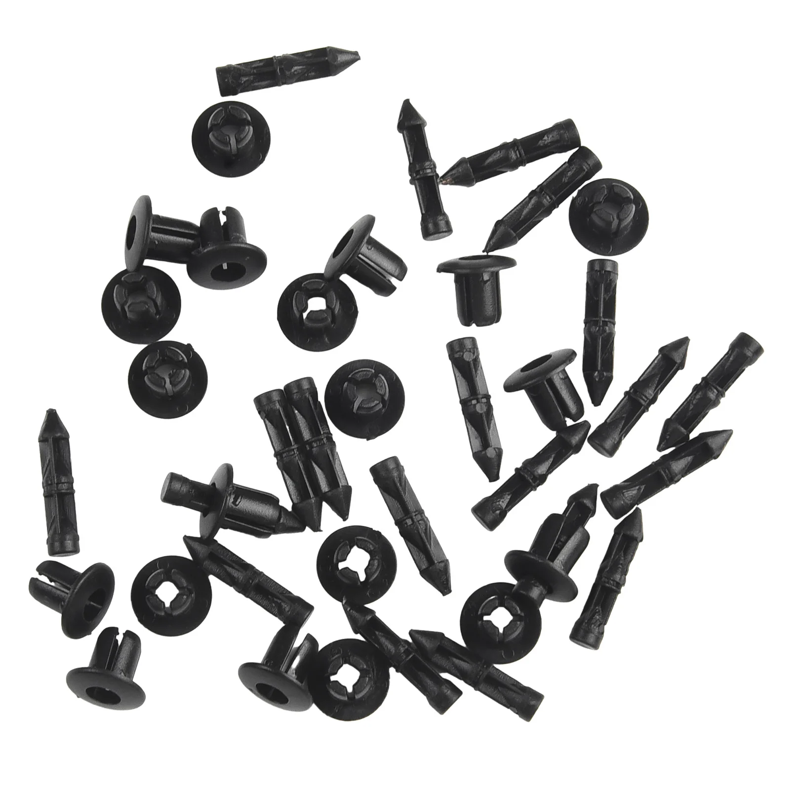 Motorcycle Panel Clip Set Pack of 20 Plastic Rivets For Use in Standard 6mm Holes on Bikes Like For Suzuki & For Toyota