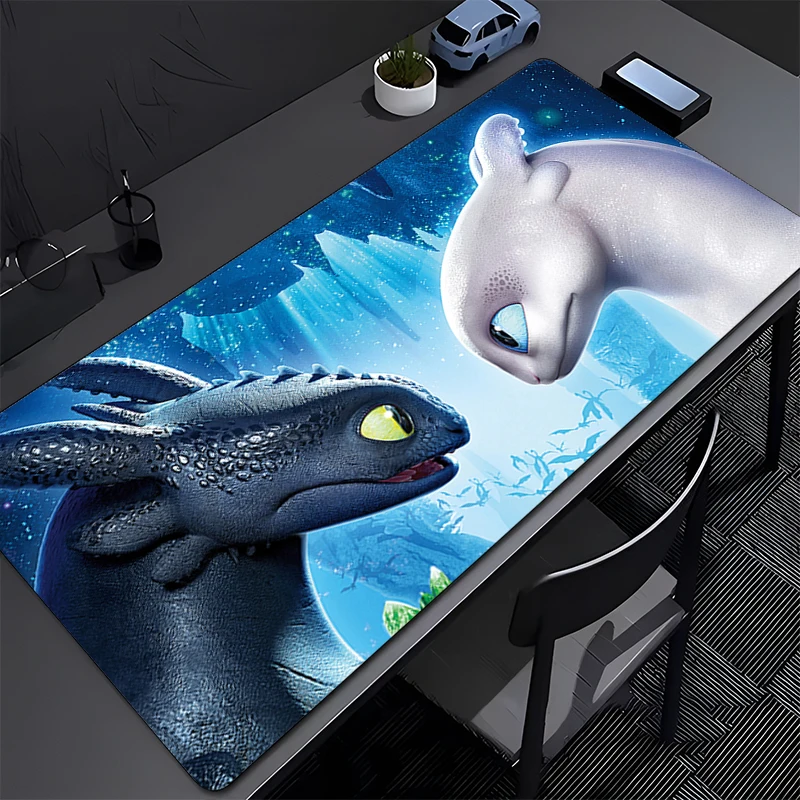 

Size Mouse Pad Gaming Mousepad T-toothless Mouse Mat Gamer Desk Mat Mechanical Keyboard Pads Black And White Dragon Mousepads