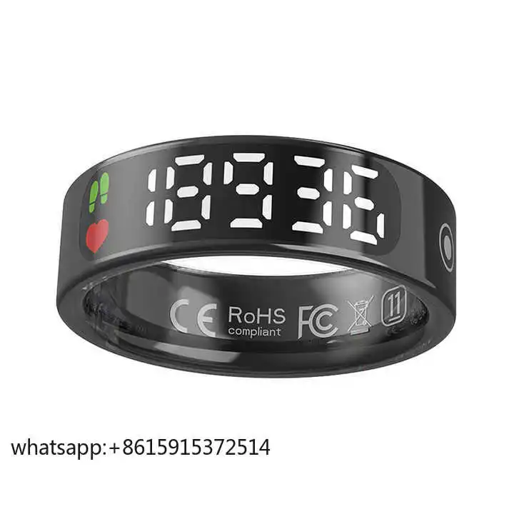 TLCRETE TK9 Smart Ring 5ATM Waterproof GPS Finger Ring Heart Rate Blood Oxygen Health Wearable Devices Sports Smart Ring with Di