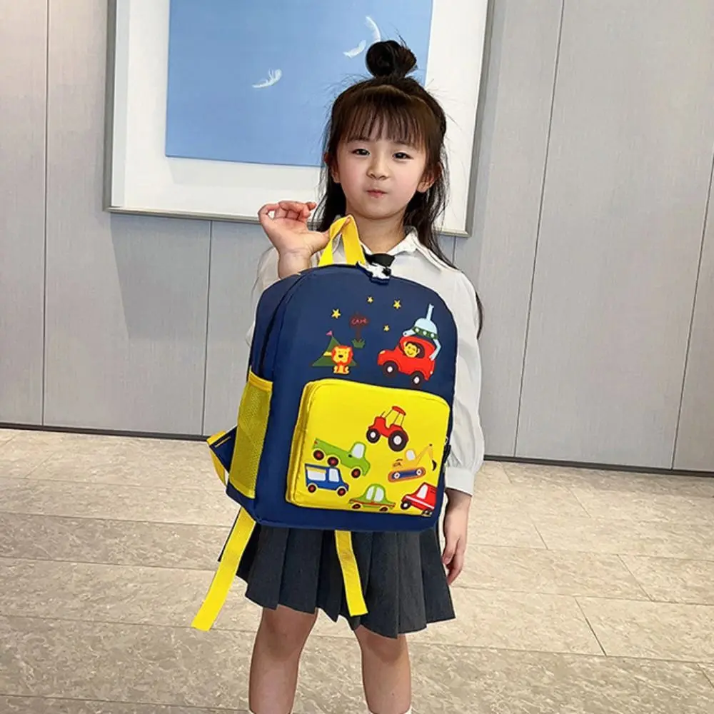 

Cartoon Cars Children School Bags Adjustable Large Capacity Kindergarten Backpack Breathable Nylon Student Schoolbag