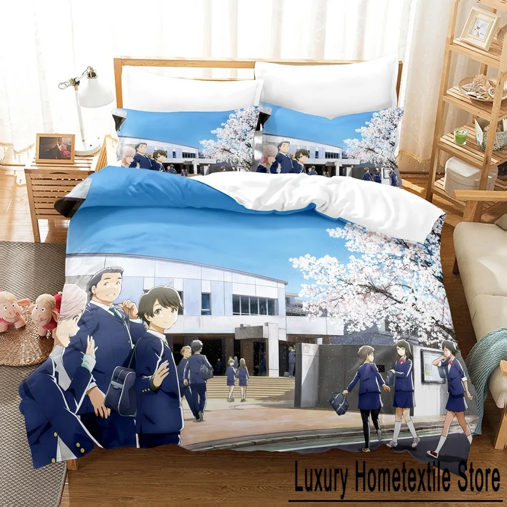 Fashion 3D The Tsuki ga Kirei Bedding Sets Duvet Cover Set With Pillowcase Twin Full Queen King Bedclothes Bed Line customizable