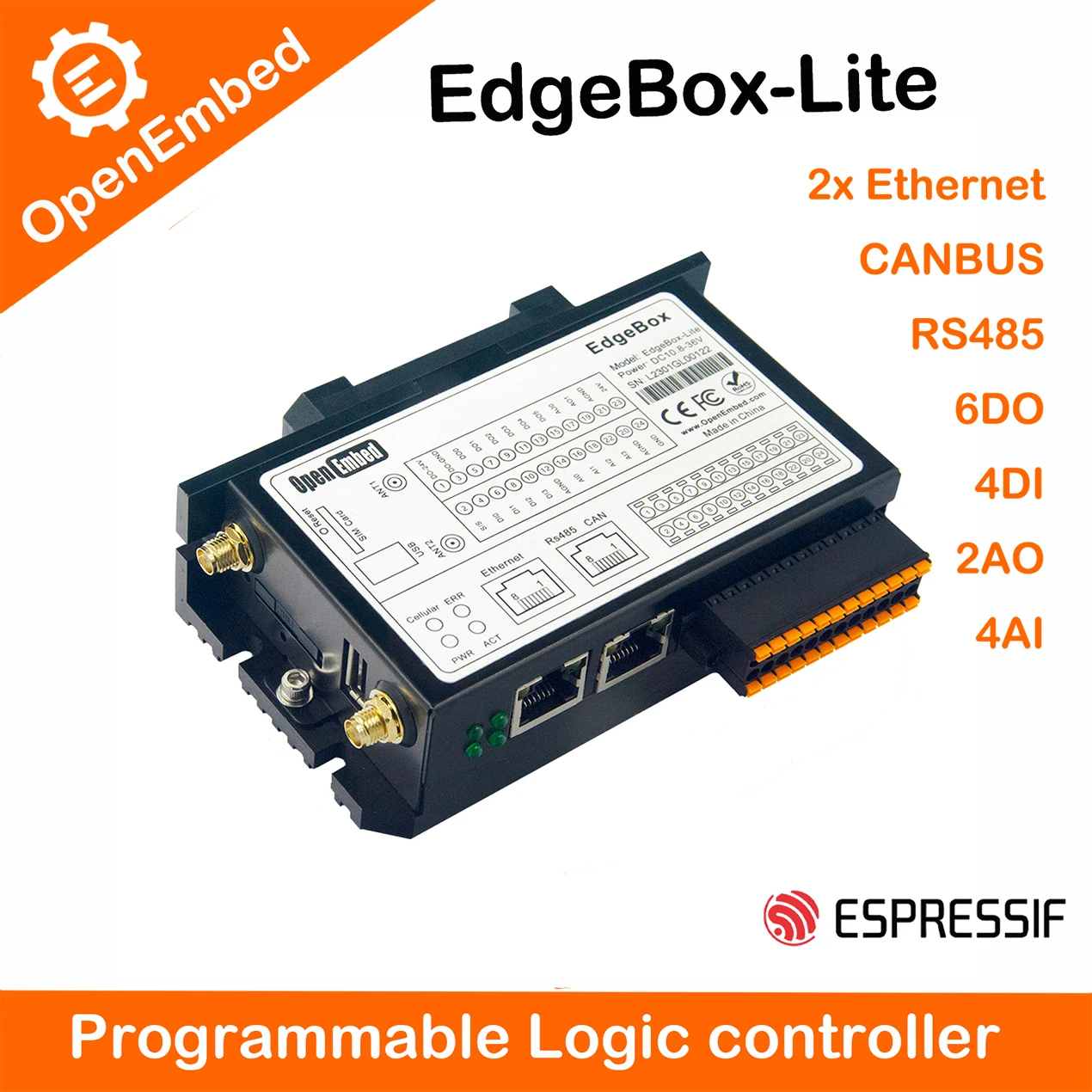 The new model for 2026 is OpenEmbed Edgebox-RPI5 PLC PAC dedicated controller custom automation industrial RS485 PLC programming