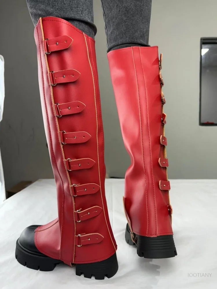 RE Pu Leggings Steampunk Krieger Frauen Männer Rollenspiel Mittelalterliche Vintage Überschuhe Maskerade Ritter Kostüm Zubehör Requisiten