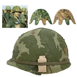 WW2 US Mitchell Camo M1 Helmet Cover Vietnam War WWII Two-Sided Camouflage Helmet Cover Field Operations Replica