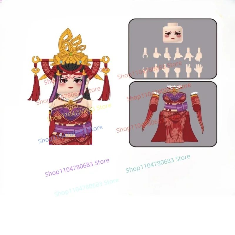 MOC اللبنات شخصيات الحركة الصغيرة وو زيتيان التجمع نموذج الكرتون الرسوم المتحركة الملحقات لعبة هدية جمع