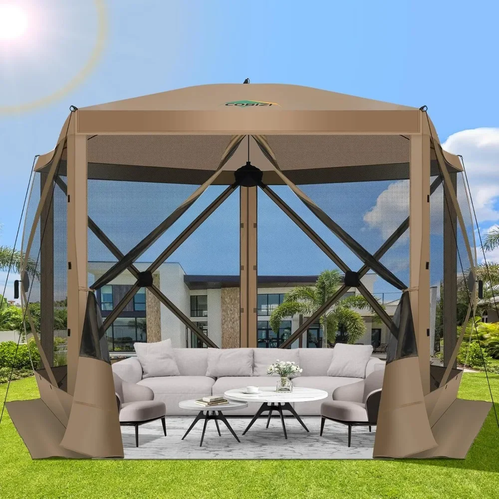 

Всплывающая альтанка, экранная палатка, дом для кемпинга, экранная комната 10 футов x 10 футов с москитной сеткой, палатка-концентратор, кано с мгновенным экраном