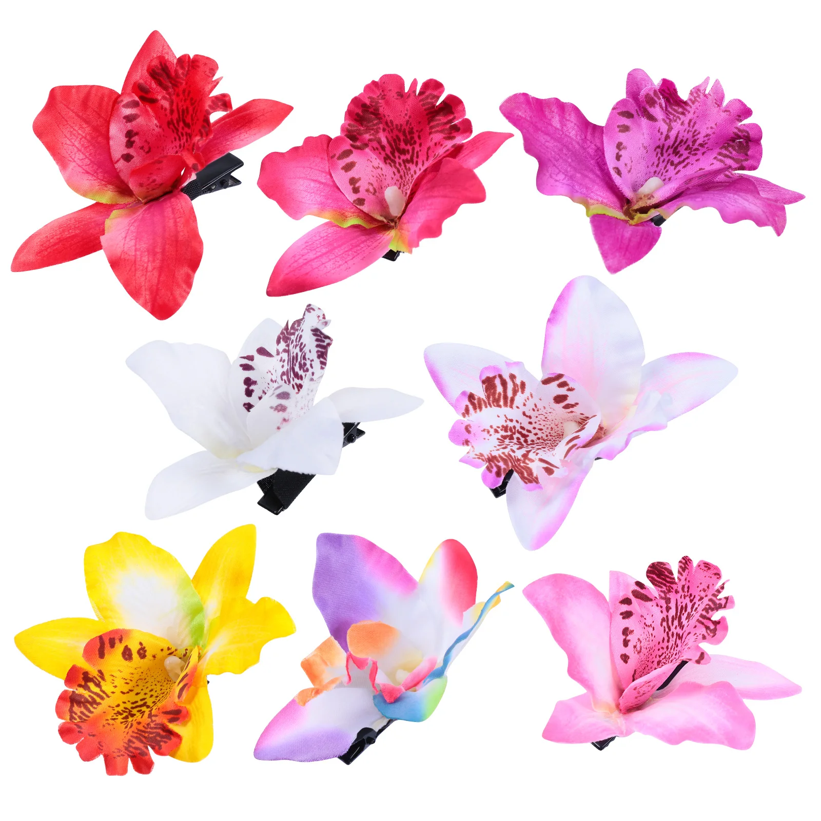 

8pcs Beach Photo Artificial Flower Hair Accessories Durable Wedding Bridal Floral Clasp Hairpins Women Clip On Easy Remove