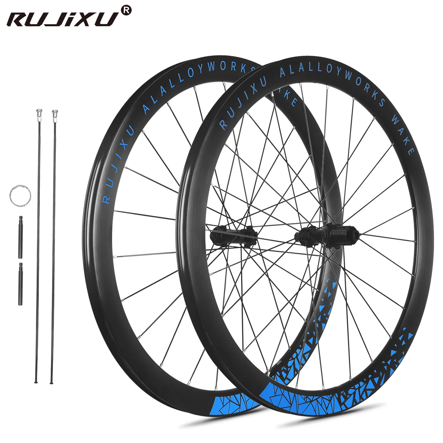 RUJIXU 700C الحصى 45x29 مللي متر سبائك الألومنيوم العجلات مكبح قرصي عجلات مركز قفل 6 بولت قفل SHIMAN0 XDR محور حافة عجلة
