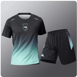 Men Gradient suit Breathable Comfortable Tennis Sport Casual Outdoor Sport Wear Women's Badminton T-shirt Loose Running Clothing