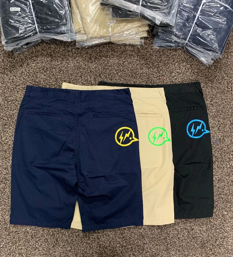 

Casual Cotton Chino orts Japanese Sle Lightning Pattern Youthful Vitali Loose Fit ort Pants for Men