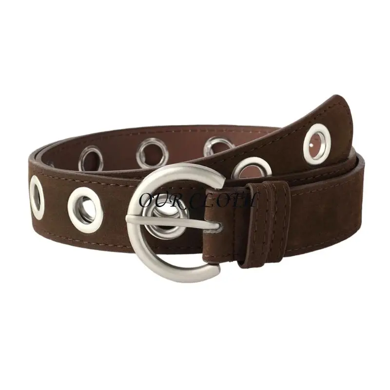 Easy Adjust Punk Belt Rivets Decors and Quick Closure System Metal Buckles for Comfortable Wear in Various Occasion Y1AC