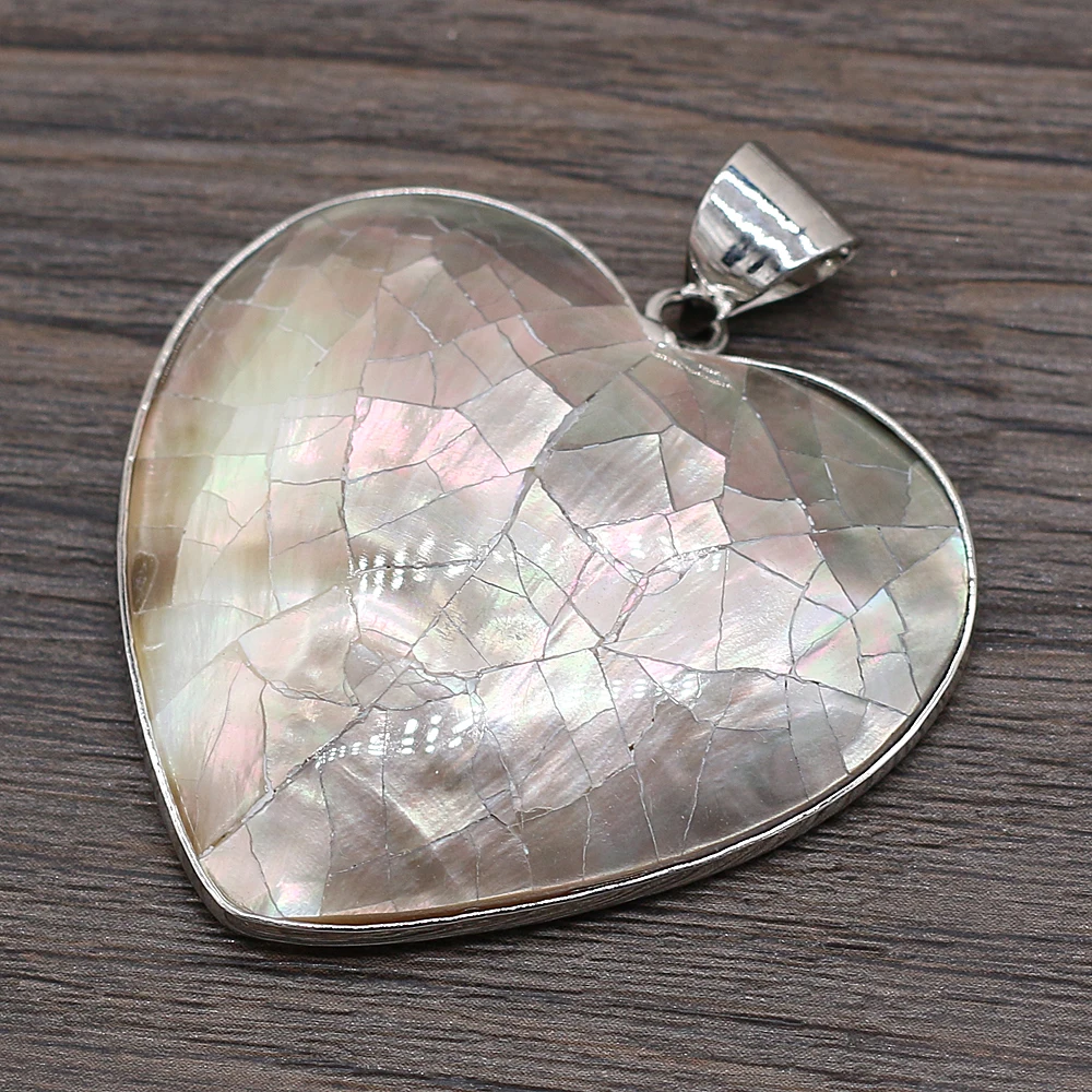 Natural Shell Pendant The Mother Of Pearl Round Alloy Pendant For Jewelry Making DIY Necklace Bracelet Accessory