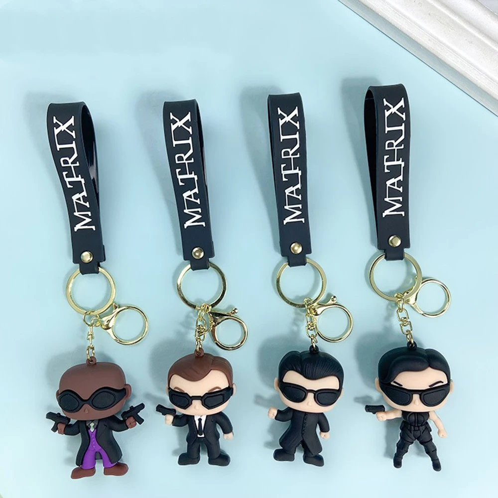 Creative Movie Matrix Key Chain Cool Hacker Neo Tank Key chain men and women bag pendant wholesale