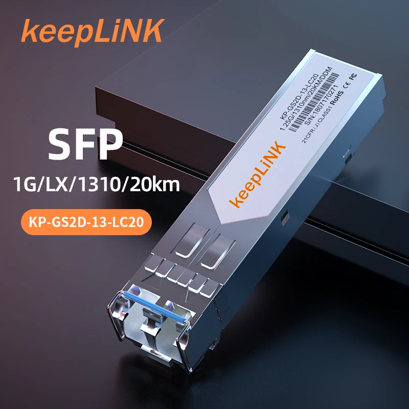 KeepLink KP-GS2D-13-LC20 SFP 1000BASE-LX/LH 1310nm 20km DOM Duplex LC/UPC SMF Optical Transceiver Module