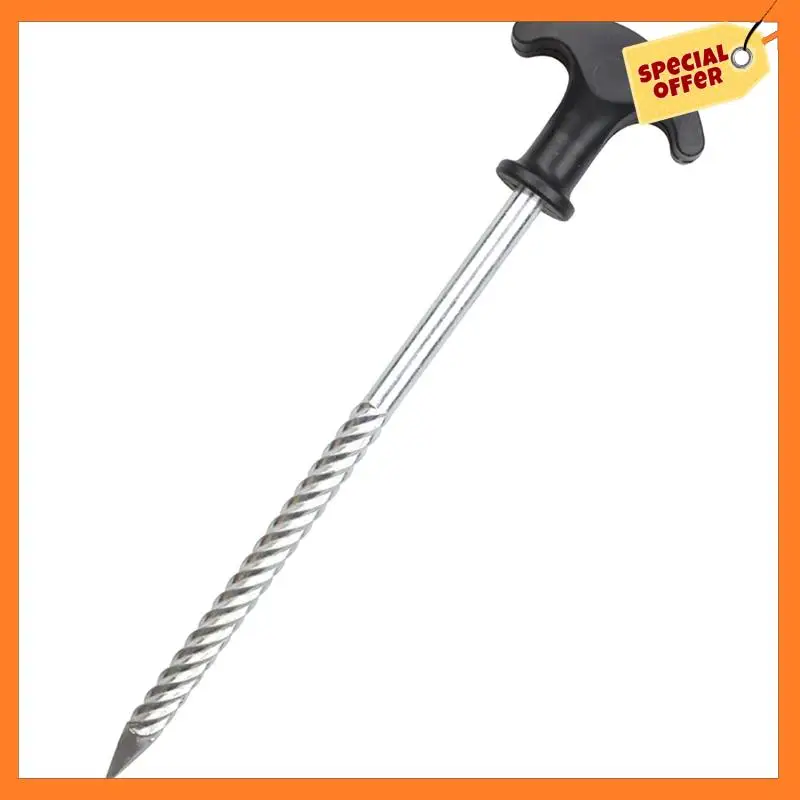 

AD08-Outdoor Camping Tent Nails T-Shaped Hand-Threaded Ground Nails Wind Rope Nails Canopy Steel Nails Easy Install Easy To Use