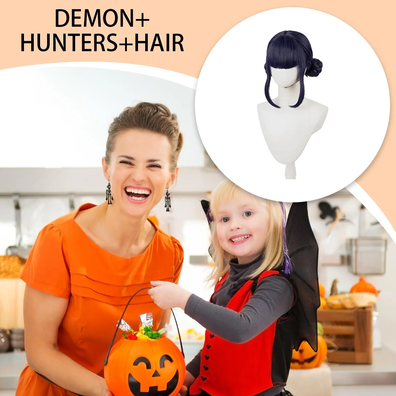 Anime Wig Cartoon Cosplay Wig Halloween Cosplay Costumes wigs KIDs anime Wig Women Clothing Accessories for Exhibition Stage