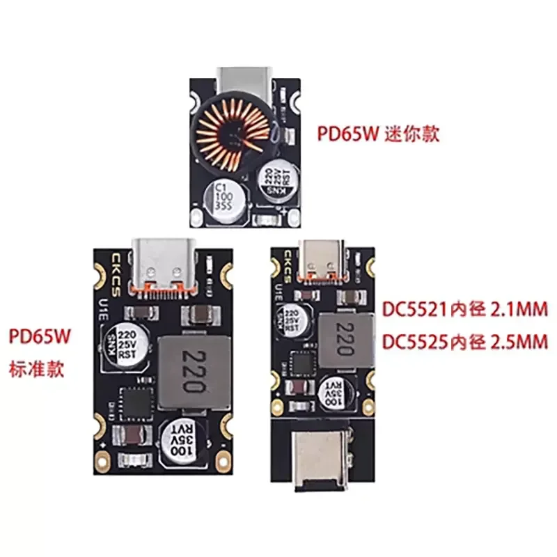 

QC4.0 QC3.0 Type-C USB PD65W Fast Charging Adapter Module DC8-32V 3.25A 65W Step Down Module For Huawei SCP/FCP Apple PD