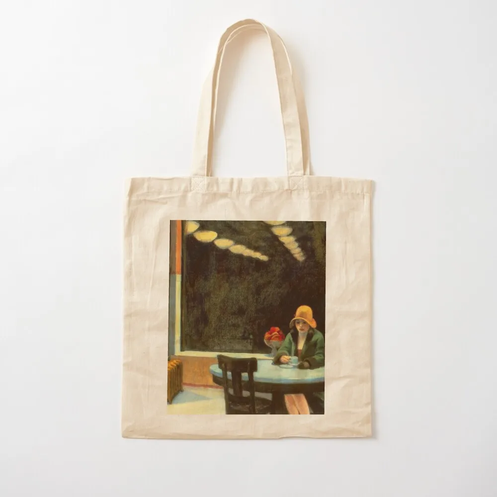 

AUTOMAT - EDWARD HOPPER Tote Bag Shopper cute tote bag Canvas Tote Bag