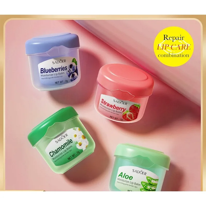 

Клубничный увлажняющий бальзам для губ против растрескивания, увлажняющий, восстанавливает сухие губы