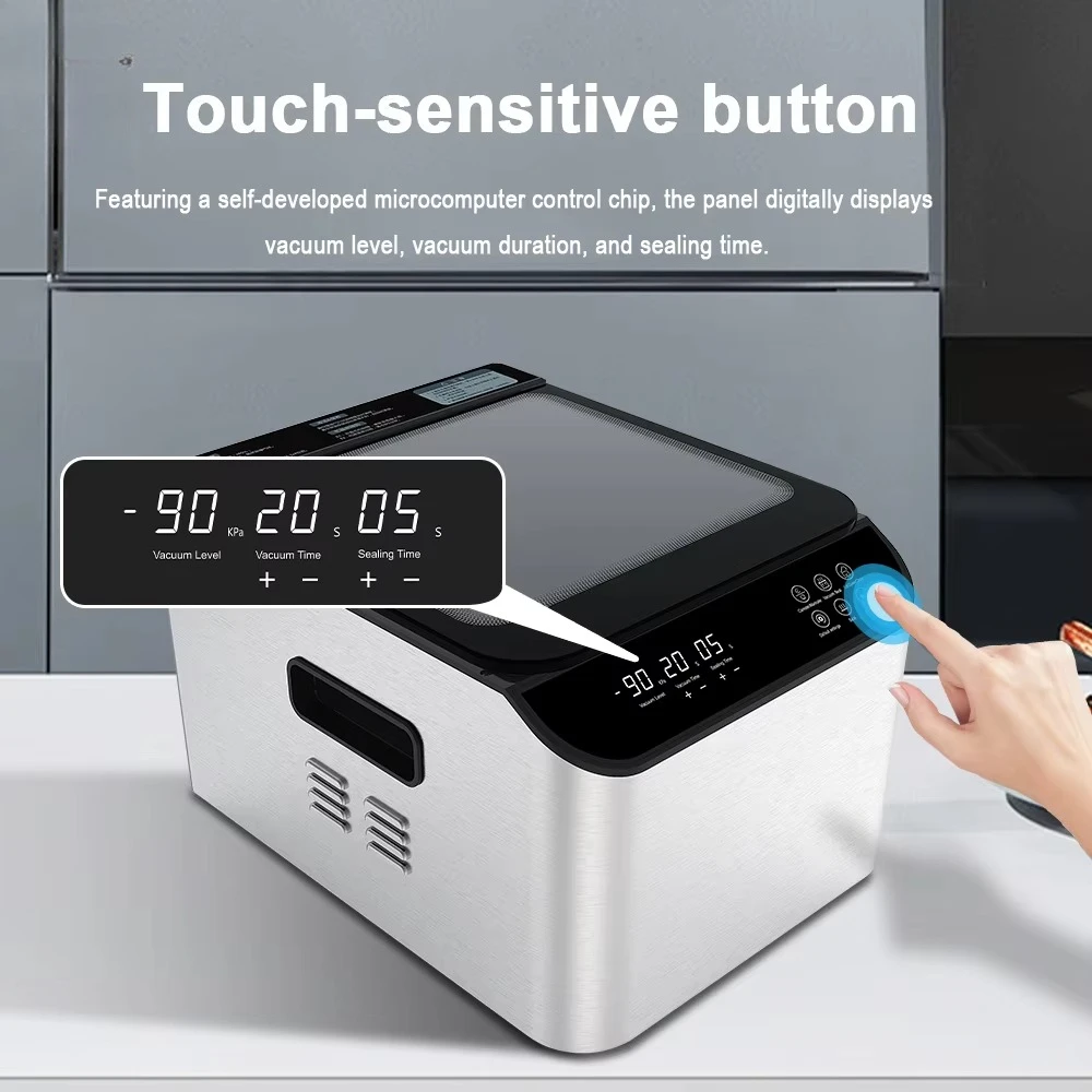 Commercial & Home Use Electric Vacuum Sealer 5.1-10L Capacity 380W Power Overheating Protection & Low Noise Customizable Plug