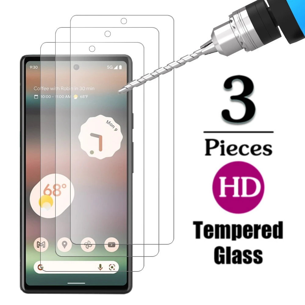 1-3 pces 9h vidro temperado premium para google pixel 6a protetor de tela hd película protetora clara para google pixel 6a 5g vidro