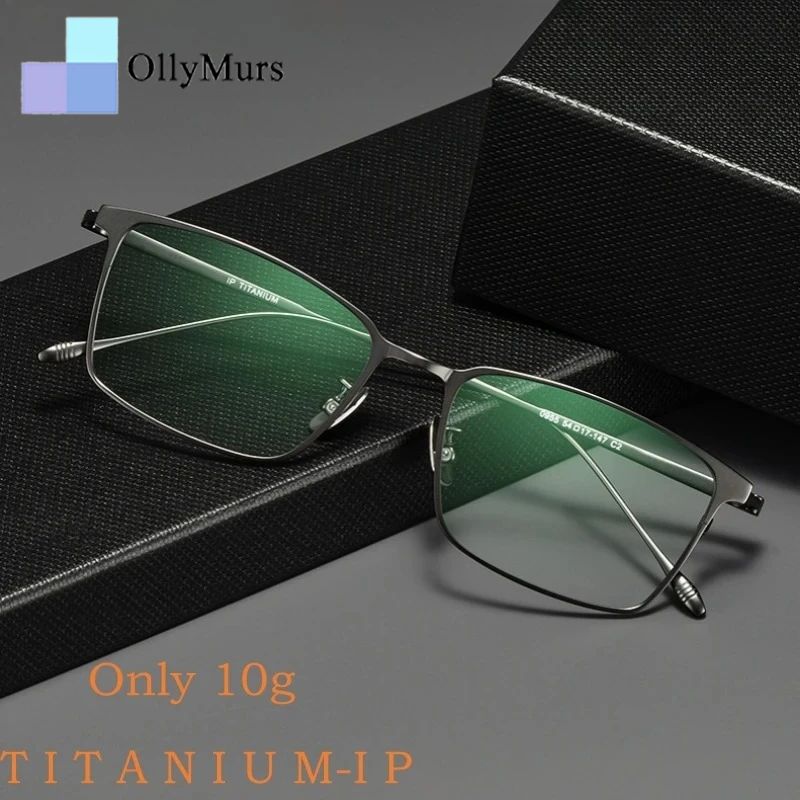 

OLLYMURS Titanium Ultra-light Luxury Optical Spectacle Frame Business Fashion Eyewear Pure Prescription Men's Glasses Frame