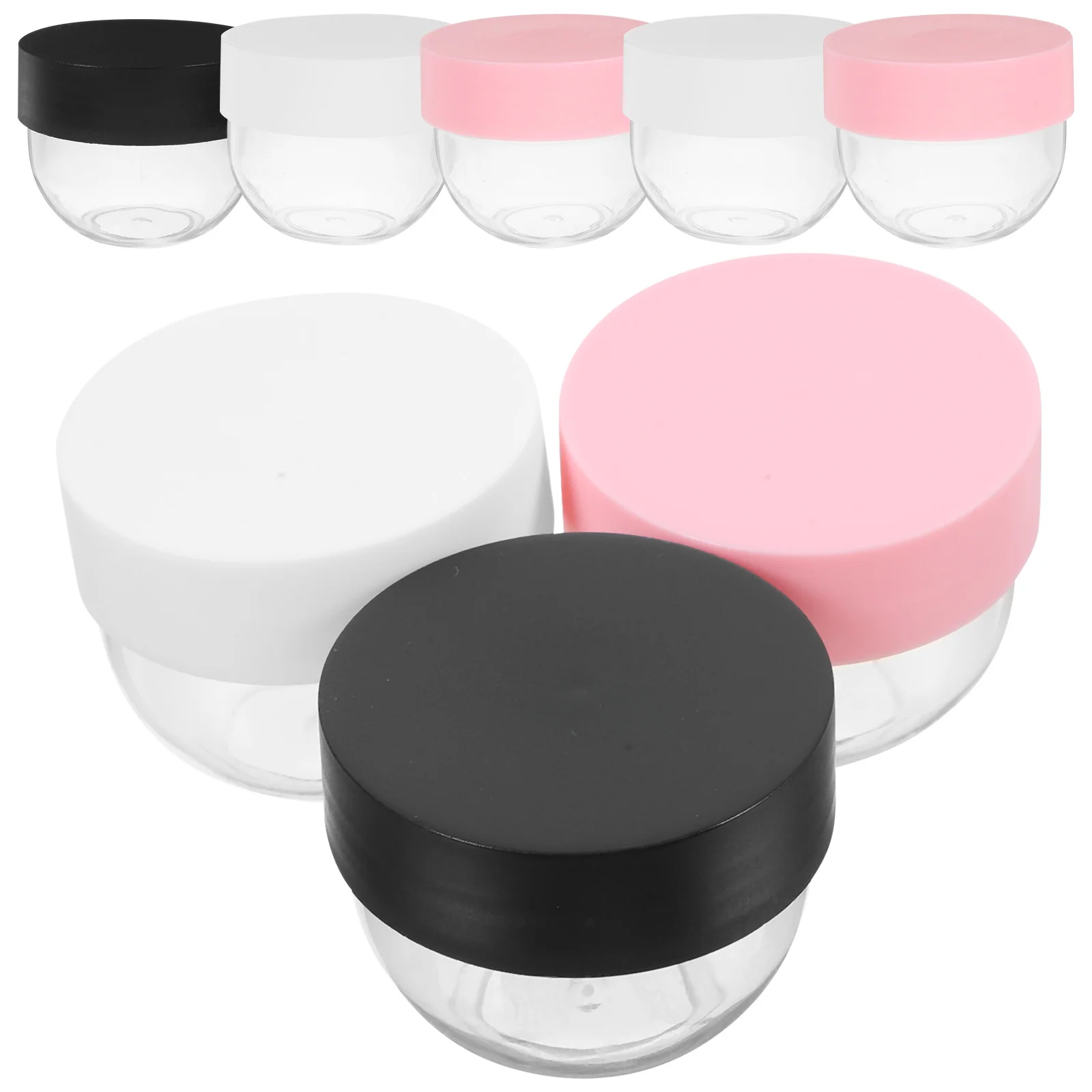Frascos de creme facial de 30g, 8 peças, recipientes de loção para viagem, compactos e leves, caixas de amostra, material durável, garrafa de creme