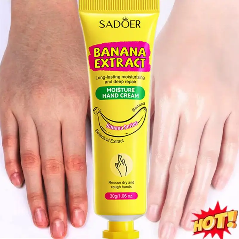 

1pc Banana Hand Cream Anti-Drying Crack Moisturizing Brightening Repairing Hand Cream For Hands Skin Care Anti Aging New