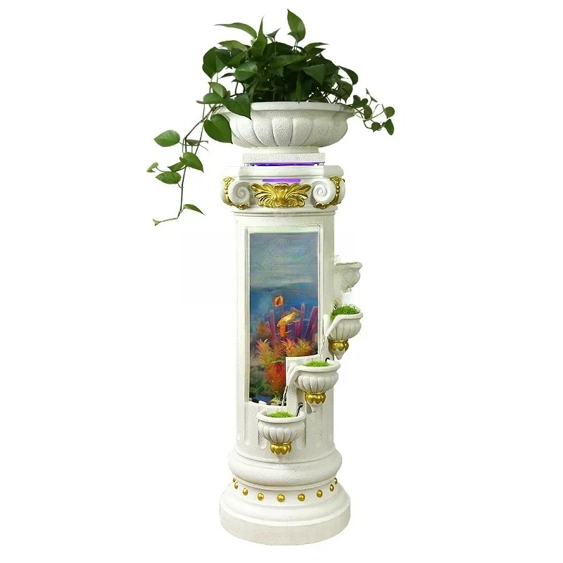 

Напольный фонтан, украшение для воды, креативный увлажнитель для аквариума, интерьер гостиной, украшение для дома