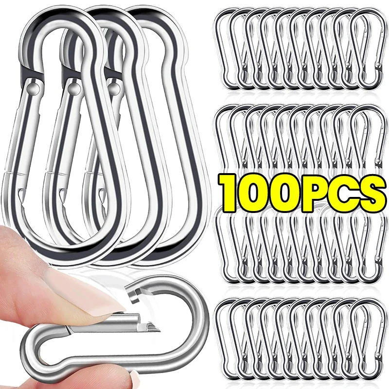 Wholesale Small Carabiner Clip D-ring Buckle Keychain Spring Carabiner Snap Hooks Outdoor Hanging Camping Quick Link Daily Use